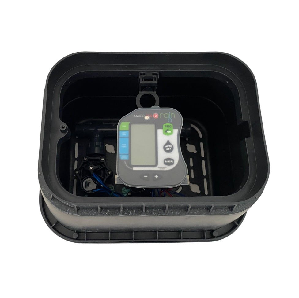 2 Zone Smart Valve Box Kit with Rain Amico Pro Controller - Irrigation Easy
