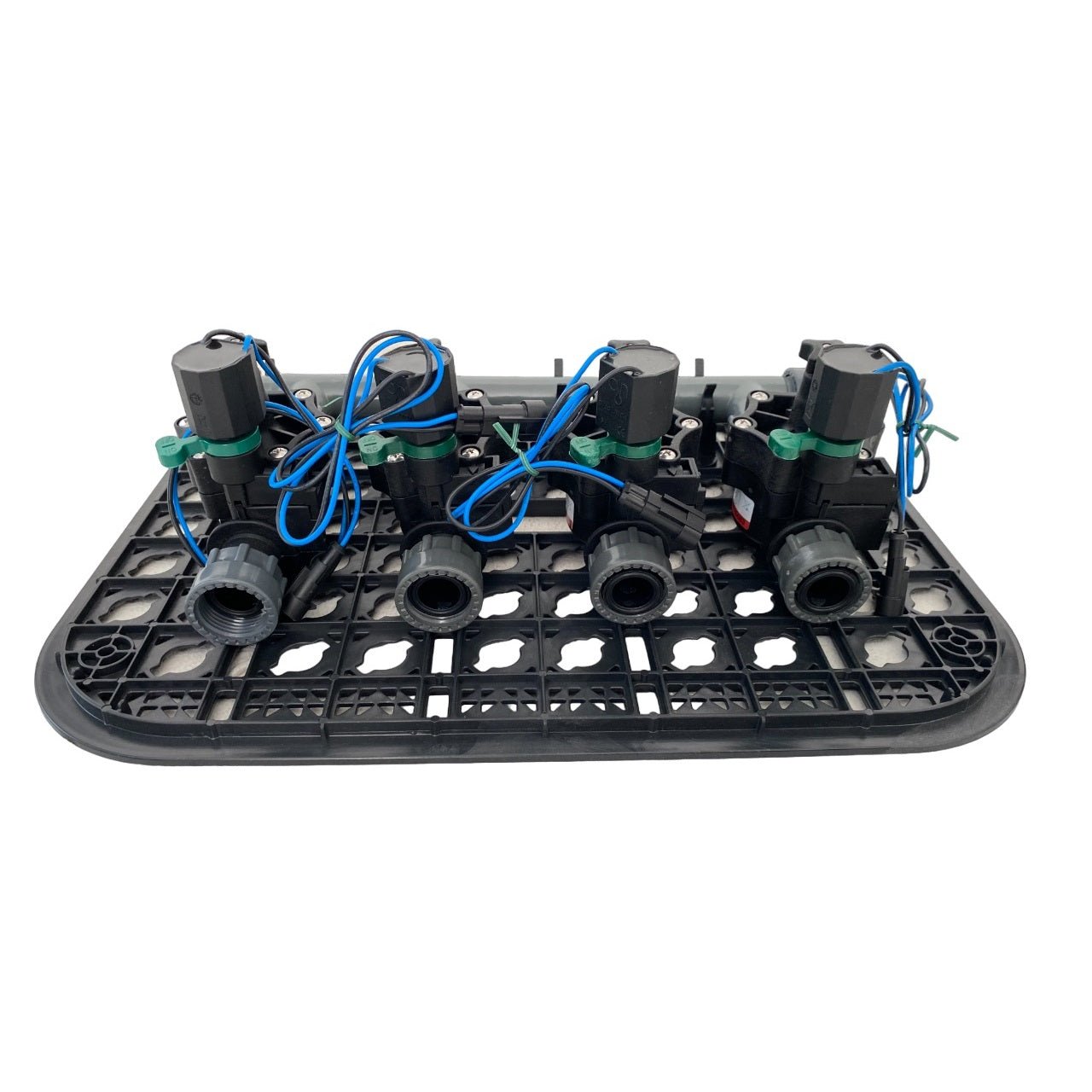 4 Zone Pre - assembled Rack Kit 113 with 4 RN 155 9VDC Solenoid Valves - Irrigation Easy
