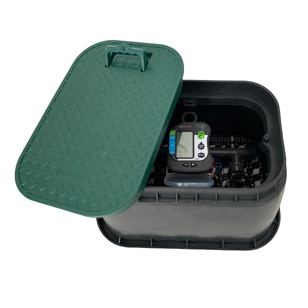 4 Zone Smart Valve Box Kit with Rain Amico Pro Controller - Irrigation Easy