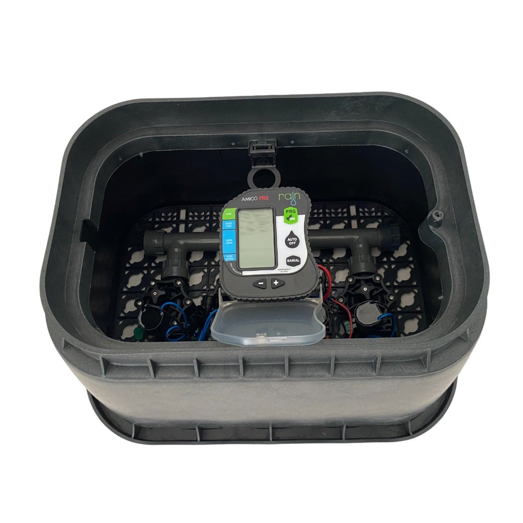 4 Zone Smart Valve Box Kit with Rain Amico Pro Controller - Irrigation Easy