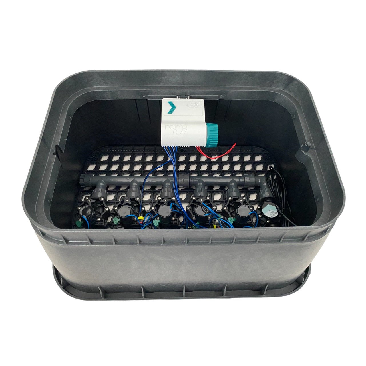 5 Zone Smart Valve Box Kit with Rain Pure Vision Bluetooth Controller - Irrigation Easy