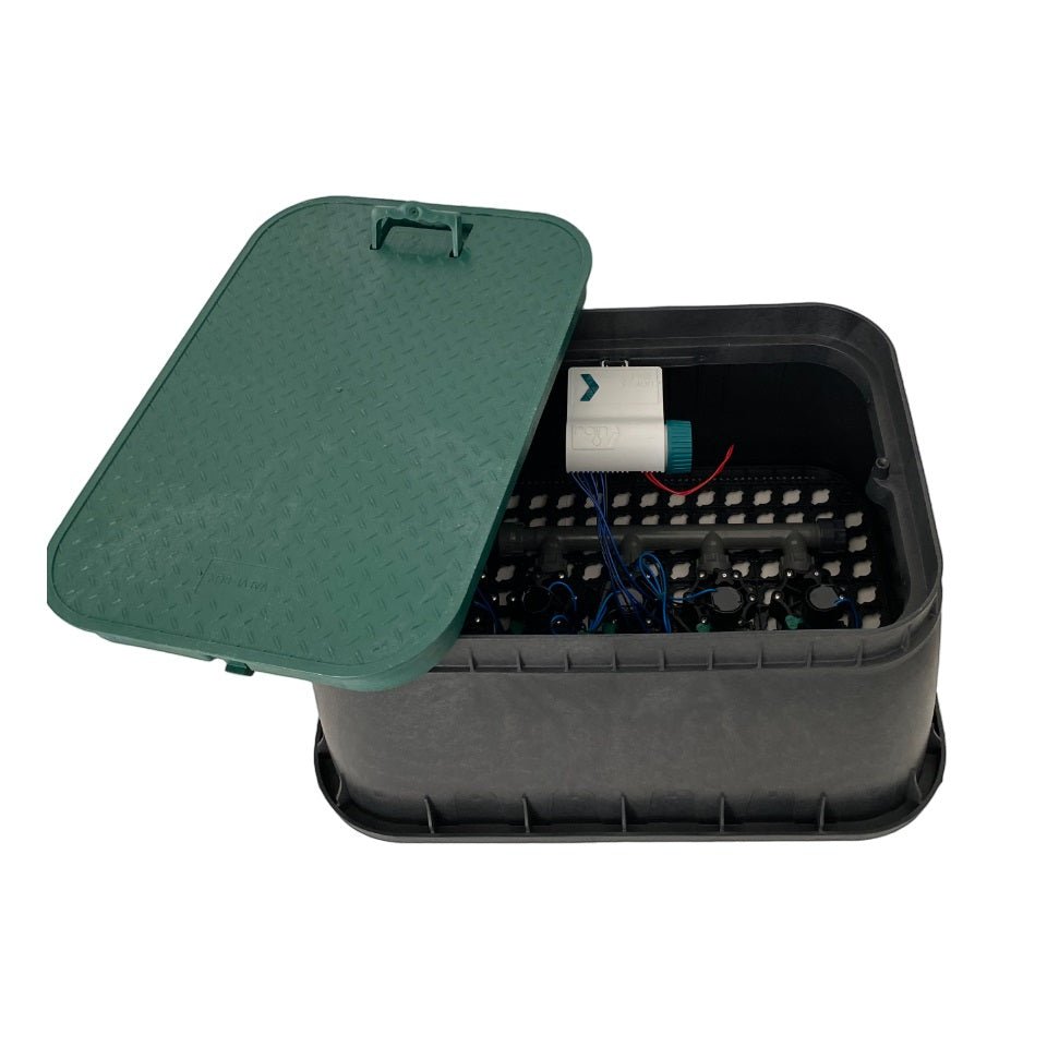 5 Zone Smart Valve Box Kit with Rain Pure Vision Bluetooth Controller - Irrigation Easy