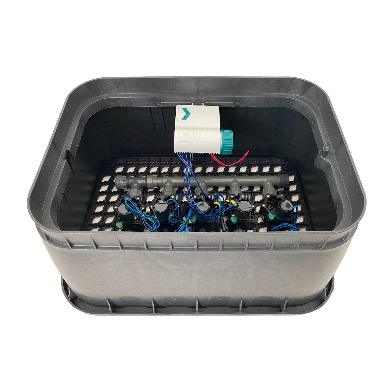 5 Zone Smart Valve Box Kit with Rain Pure Vision Bluetooth Controller - Irrigation Easy