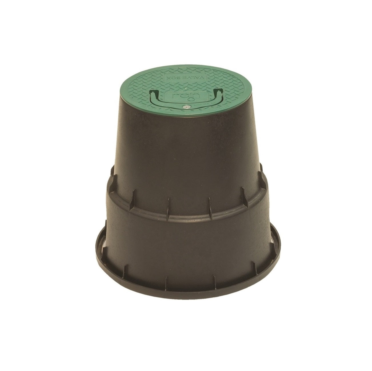 RAIN PZCM-15 Round Valve Box ( 152mm Lid x 229mm Depth x 243mm Base )
The PZCM-15 circular round valve box with Black body - Green lid and with patented opening handle allows the installer to easily access the solenoid valves and keepRAINRAINIrrigation EasyIrrigation Easy