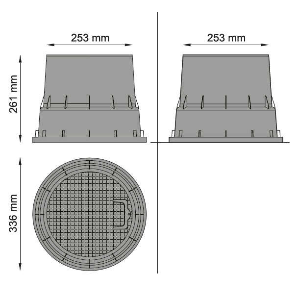 RAIN PZCM-25 Round Valve Box ( 253mm Lid x 261mm Depth x 336mm Base )The EZ-OPEN 25 circular round valve box with Black body - Green lid and with patented opening handle allows the installer to easily access the solenoid valves and keRAINRAINIrrigation EasyIrrigation Easy