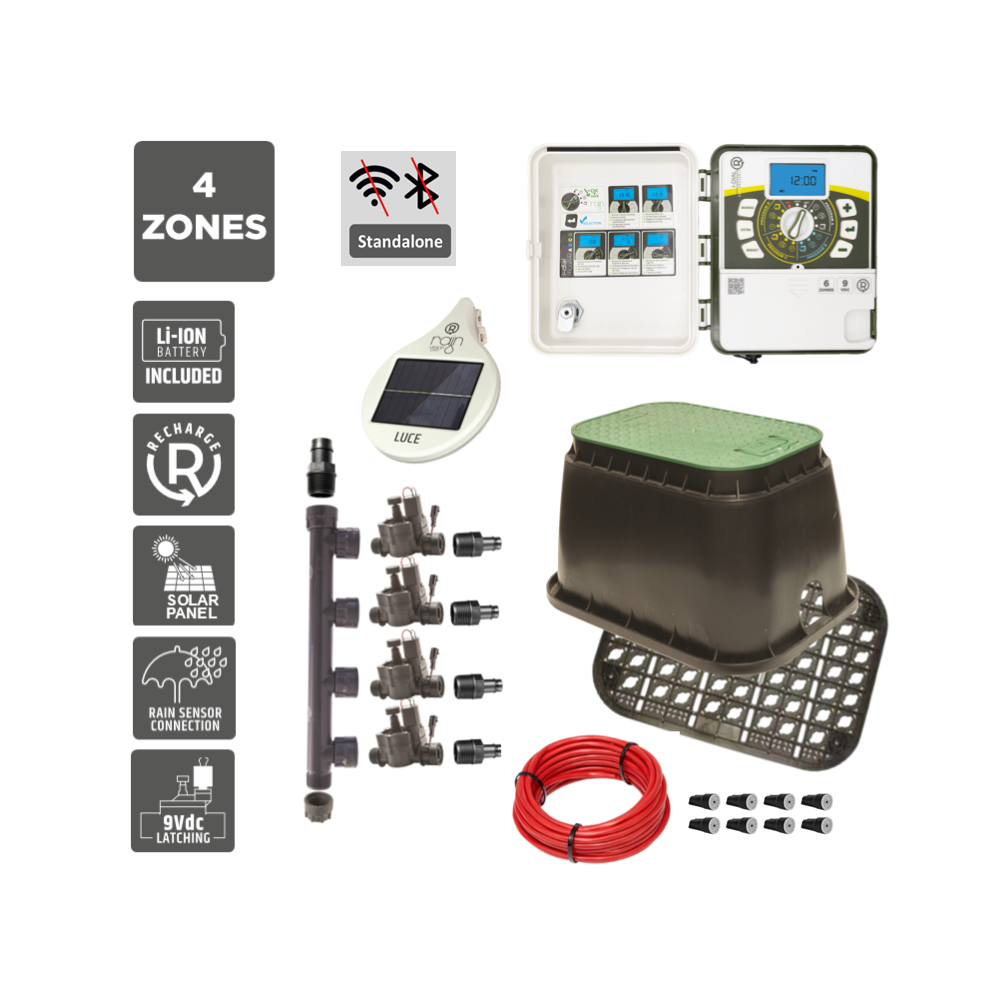 4 Zone Smart Valve Box Kit with Rain I-Dial R Controller