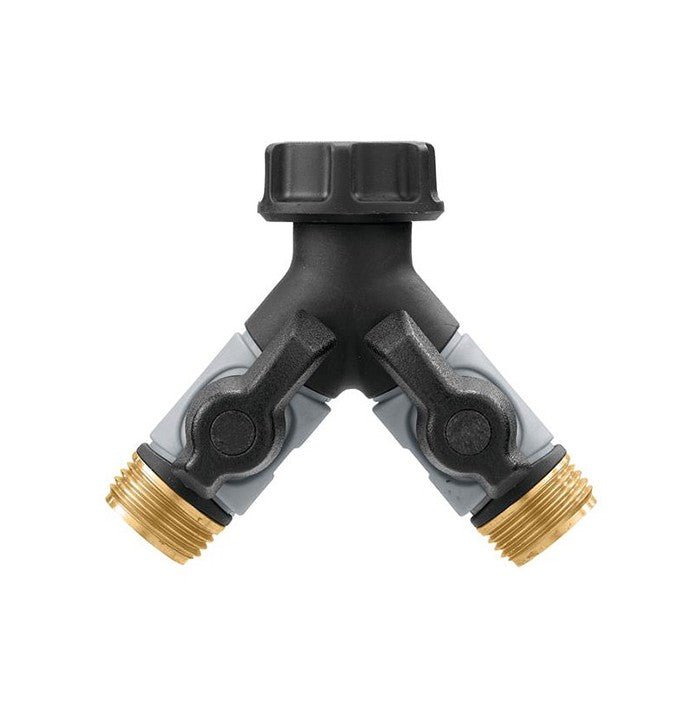 Brass / Plastic Two Way Tap - Threaded - Irrigation Easy