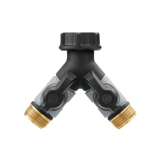 Two Way Tap - Brass / Plastic Threaded Faucet Converter for Outdoor Use ...