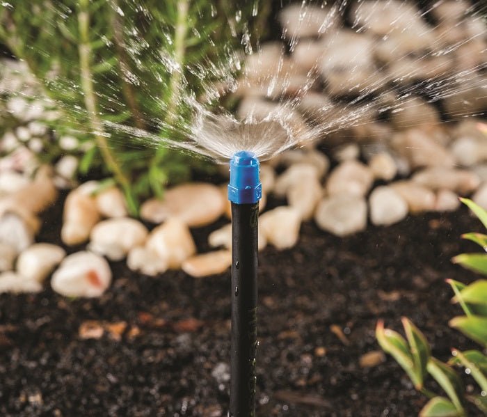 Micro Jet Sprays Half Circle Blue Base and Blue Cap - Irrigation Easy