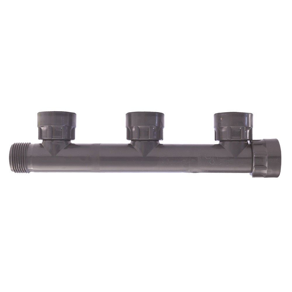 RAIN 3 Outlets PVC Manifold Swivel Tee - 25mm/1" - Irrigation Easy