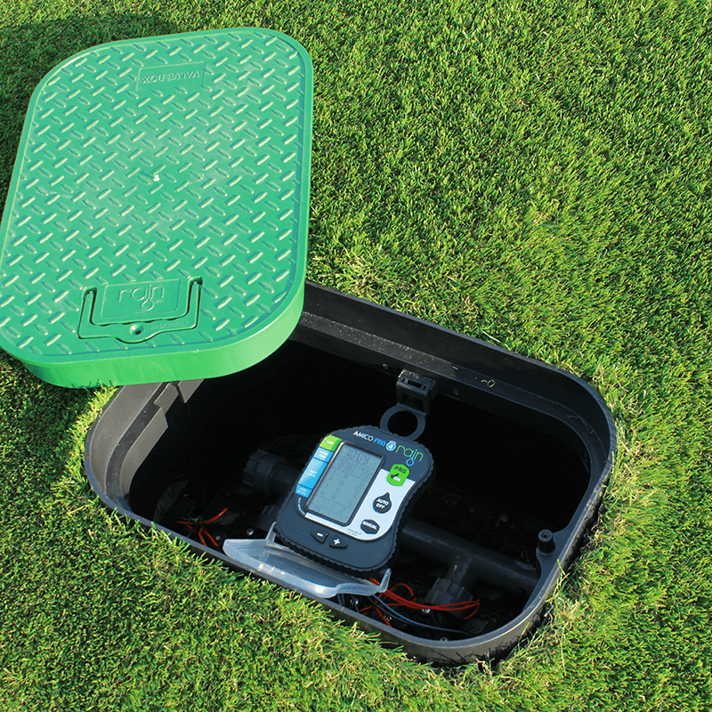 RAIN PZRM - 111 Small Rectangular Irrigation Valve Box ( 310mm Lid x 217mm Depth x 400mm Base ) - Irrigation Easy