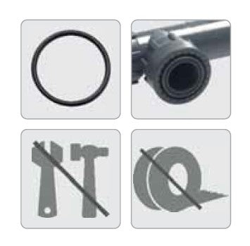 RAIN Manifold Swivel Cross 4F - 25mm/1" - PVC