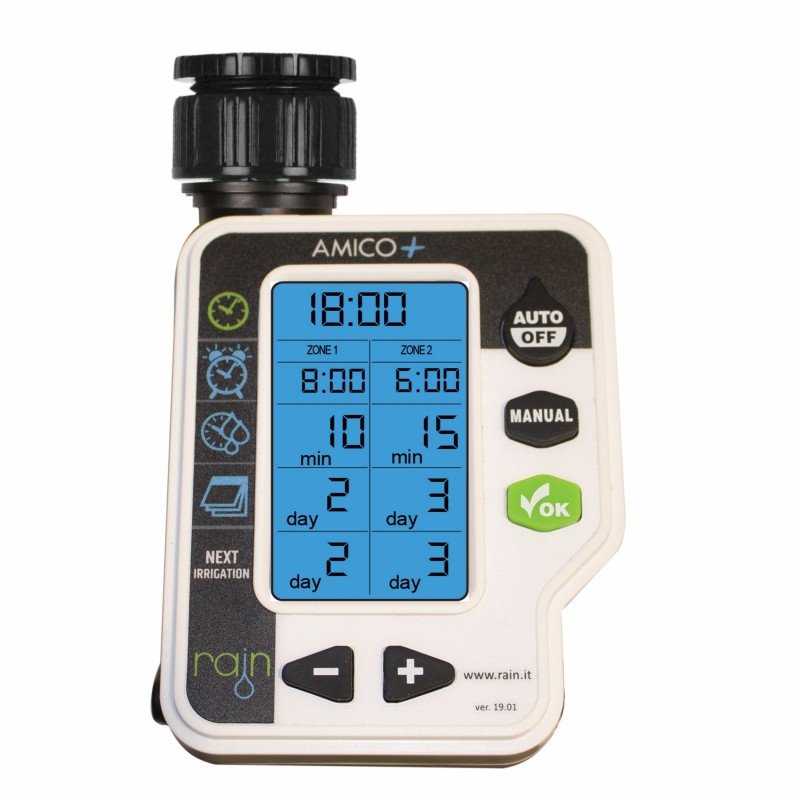 RAIN Amico+2 Dual Outlet Tap Timer - Irrigation Easy