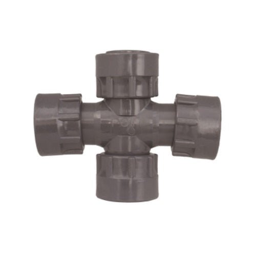 RAIN Manifold Swivel Cross 4F - 25mm/1" - PVC - Irrigation Easy